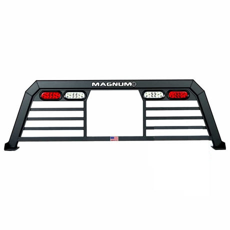 Product of Magnum Truck Racks 217LW Bolt-On Black Matte Powder Coated Louvered Headache Rack 
