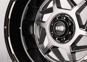 Product of Grid Wheels 22x12 Anthracite With Black Lip Wheel - 6x5.31 Bolt Pattern 