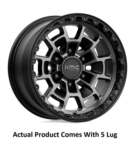 Kmc Wheels Km71878550400 Wheel||km718 Summit_Satin Black With Gray Tinted Face_5 Lug_1.Png||86||a781878550400||2262360