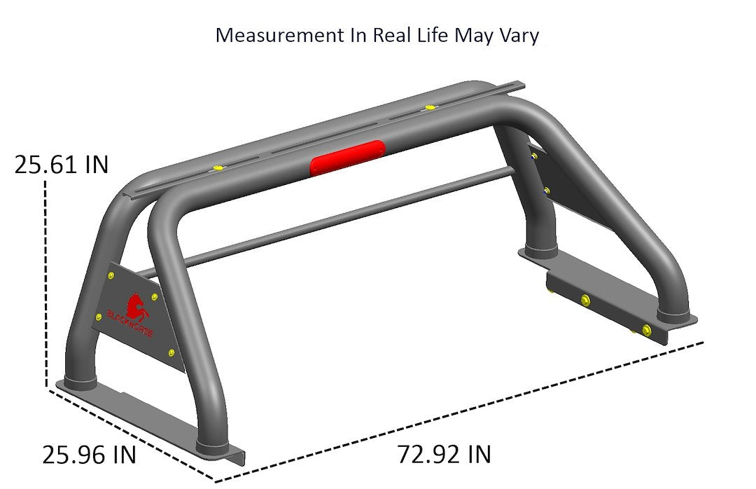 Product of Black Horse Offroad RB015SS Tubular Polished Stainless Steel Truck Bed Bar 