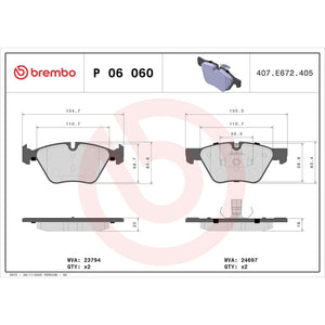 Brembo P06060 Brake Pad||||88||brmp06060||2008902