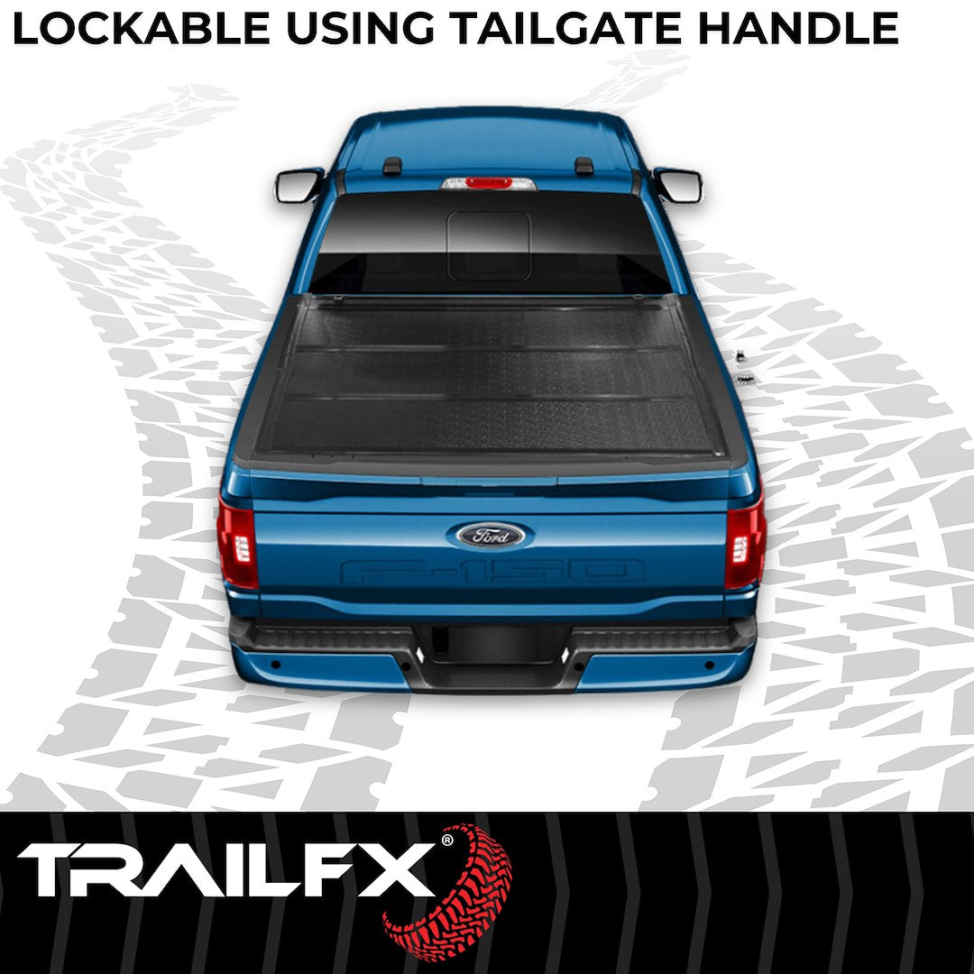 Product of TrailFX TFX Standard Flush Tri-Fold Hard Folding TFX3529 Tonneau Cover 