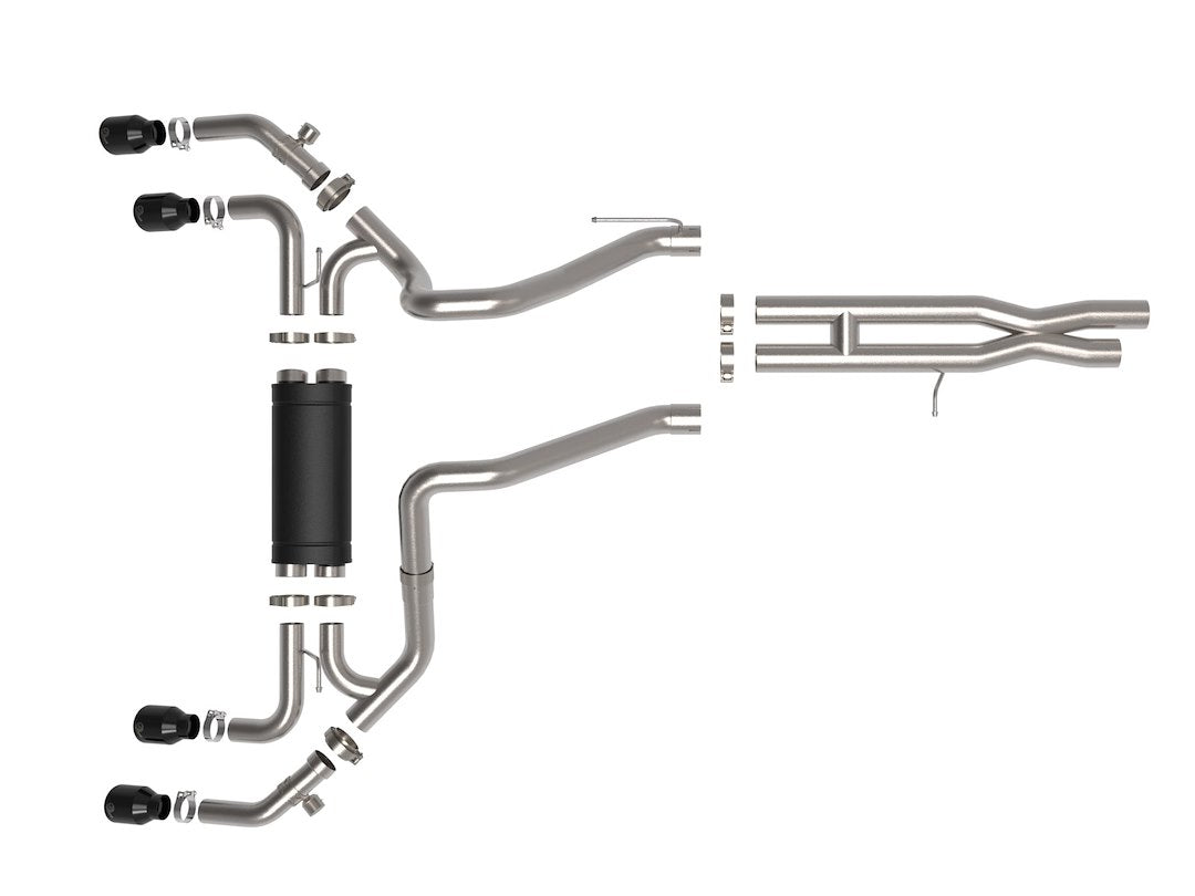 Product of Advanced FLOW Engineering 49-38098-B Vulcan Cat-Back System Dual Exhaust System Kit 