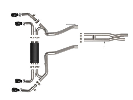 Product of Advanced FLOW Engineering 49-38098-B Vulcan Cat-Back System Dual Exhaust System Kit 