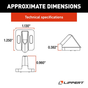 Lippert Components 198252 Screen Door Latch Striker||198252_2.Jpg||87||m6v198252||1026779