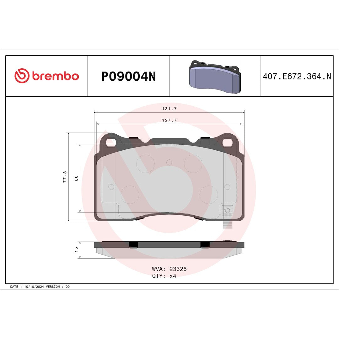 Brembo P09004n Brake Pad||p09004n_Drw.Jpg||89||brmp09004n||1752588