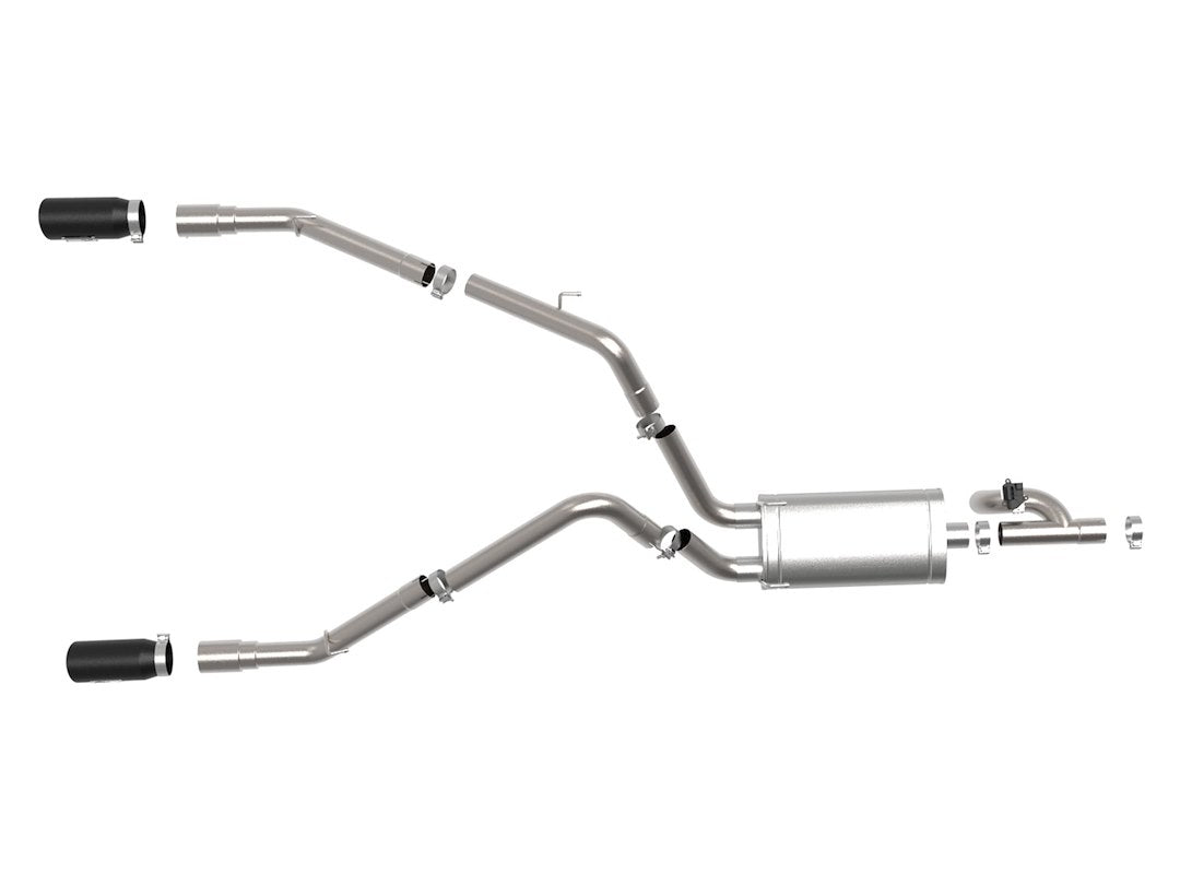 Product of Advanced FLOW Engineering 49-32083-B Gemini XV Cat-Back System Single Exhaust System Kit 