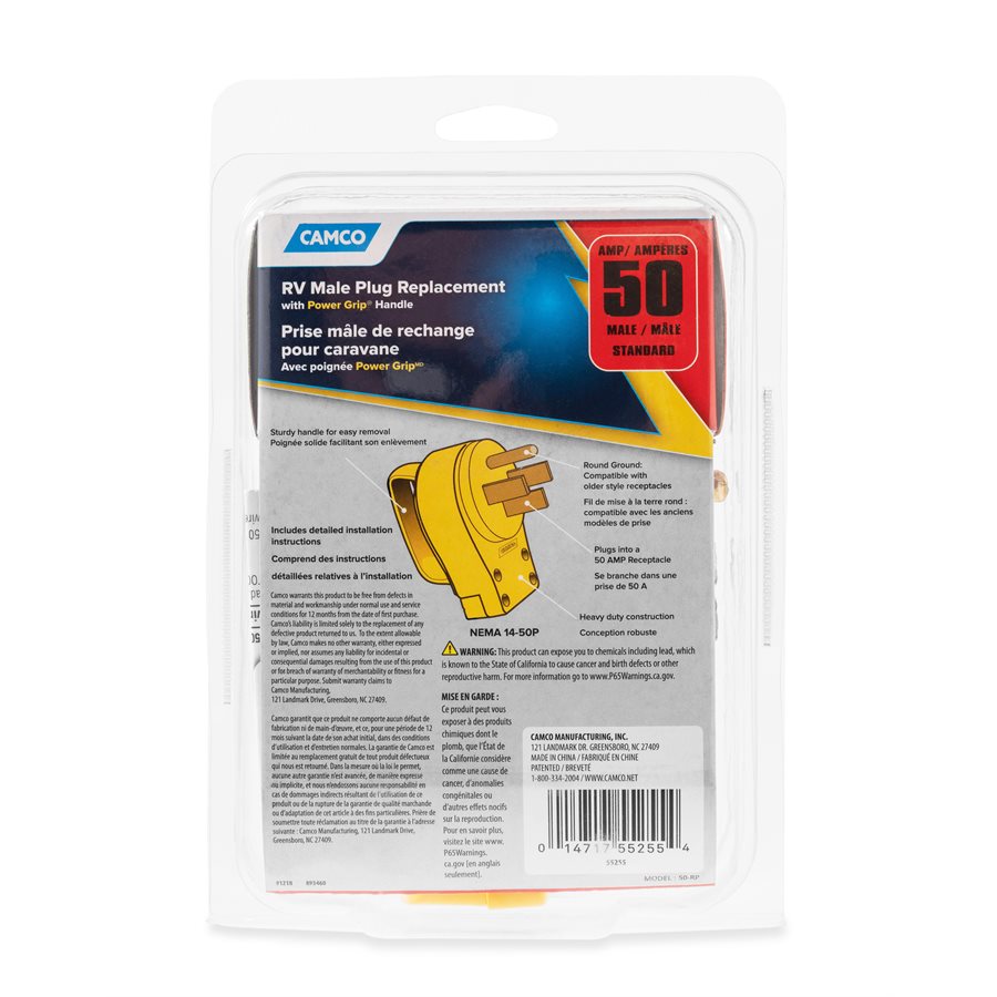 Product of Camco 55255 Power Cord Plug End
