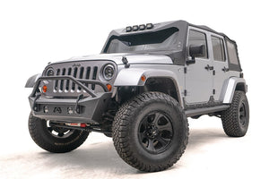 Product of Fab Fours JK07-B1952-1 Stubby Series Steel Powder Coated Bumper 