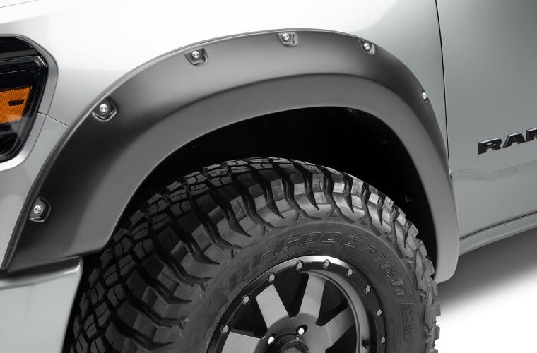 Product of Bushwacker 50924-02 Pocket Style/ Exposed Fasteners Black Fender Flare - Set Of 4 