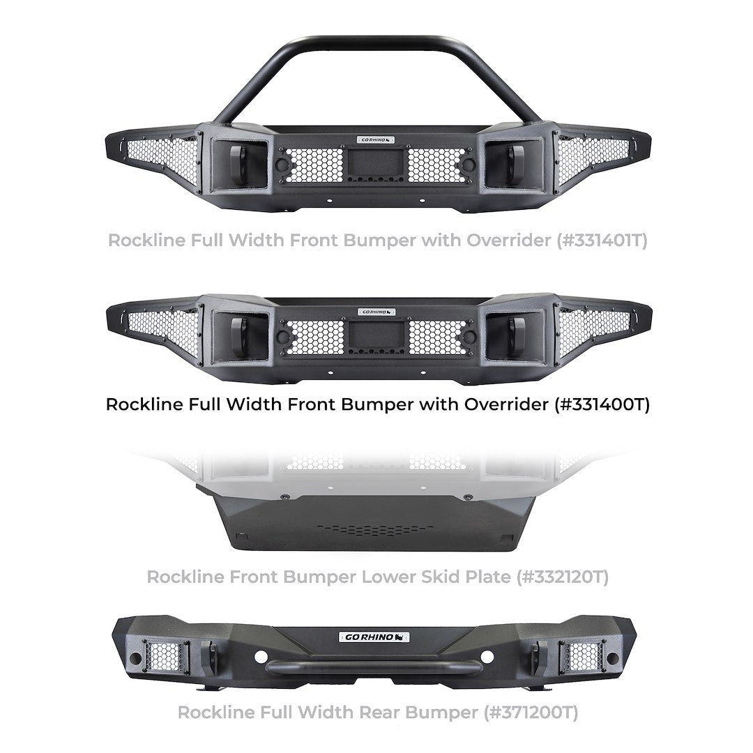 Product of Go Rhino 331400T Rockline Steel Textured Powder Coated Bumper 