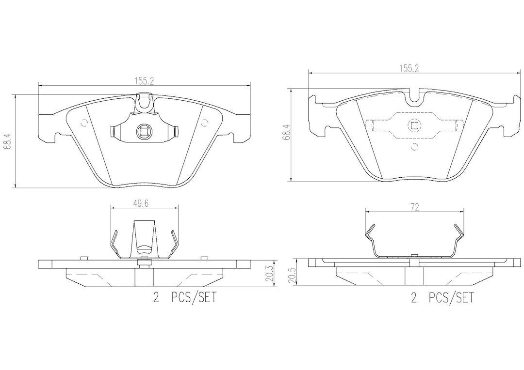 Product of Brembo P06046N Brake Pad - Set Of 4 