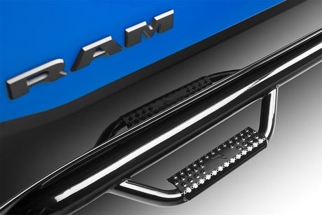 Product of N-Fab D20100CC-6 Black Gloss Powder Coated Round Nerf Bar - Truck Wheel To Wheel 