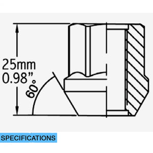 Product of Coyote Wheel Accessories 60K848 60 Degree Conical 14x1.5 Lug Nut 