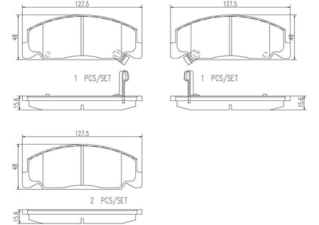 Product of Brembo P28055N Brake Pad - Set Of 4 