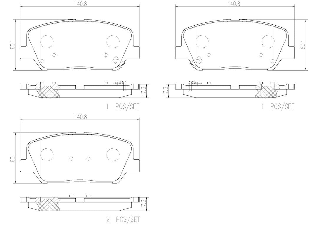 Product of Brembo P30065N Brake Pad - Set Of 4 