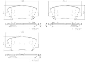 Product of Brembo P30065N Brake Pad - Set Of 4 