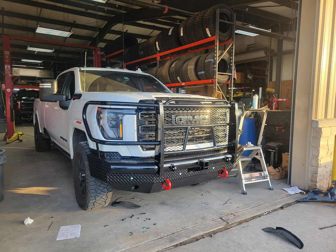 Product of Tough Country Products TFR2524G Traditional Steel Gloss Powder Coated Bumper 