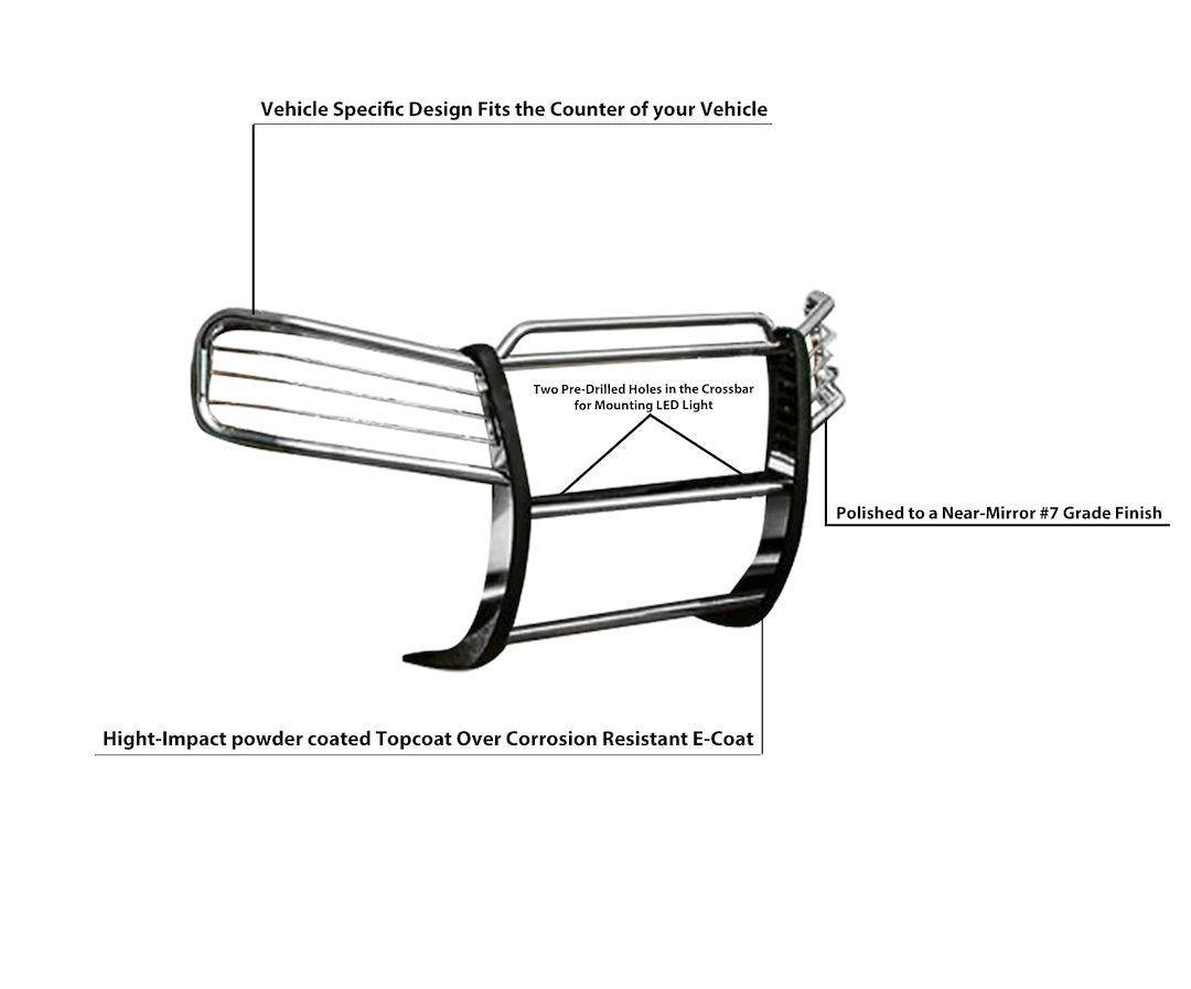 Product of Black Horse Offroad 17GD26MSS Grille Guard  