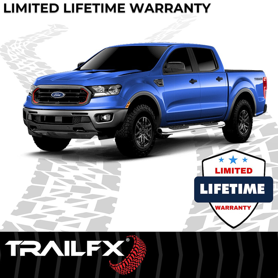 Product of TrailFX A7092S TFX 5" Oval Bent Side Bars Nerf Bar With Surface Steps 