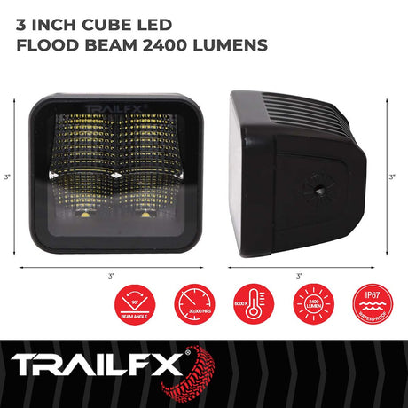 Product of TrailFX 2X2CFBKPR Driving/ Fog Light 
