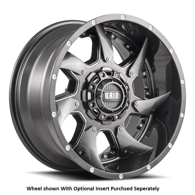 Product of Grid Wheels 20x10 Graphite Wheel - 8x6.69 Bolt Pattern 