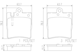 Product of Brembo P50033N Brake Pad - Set Of 4 