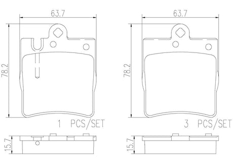 Product of Brembo P50033N Brake Pad - Set Of 4 