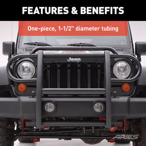 Product of Aries 1050 Grille Guard 1-Piece Black Semi Gloss Powder Coated 