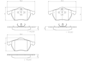 Product of Brembo P85036N Brake Pad - Set Of 4 