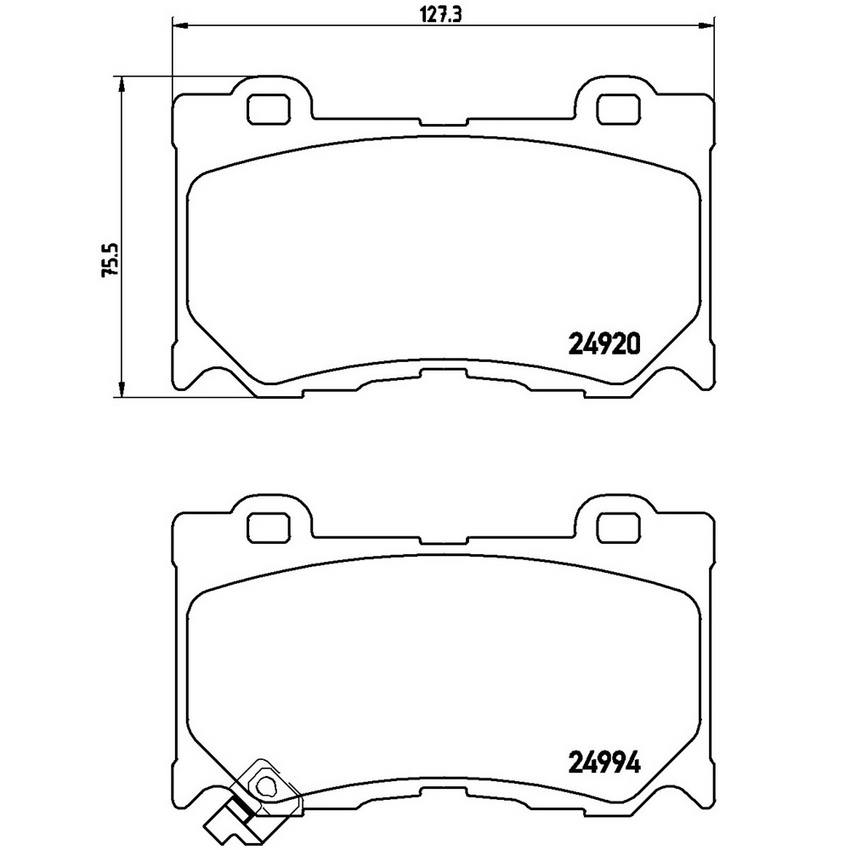 Product of Brembo P56089 Brake Pad - Set Of 4 