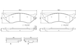 Product of Brembo P24103N Brake Pad - Set Of 4 