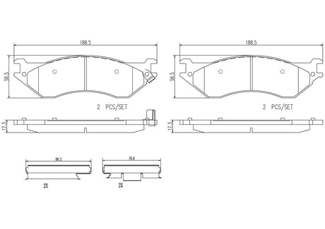 Product of Brembo P24103N Brake Pad - Set Of 4 