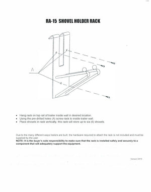 Product of Rack-Em RA-15 Bolt-On Tool Organizer for Closed Trailers - 19"H x 5-1/2" W