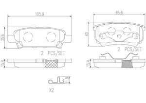 Product of Brembo P54034N Brake Pad - Set Of 4 
