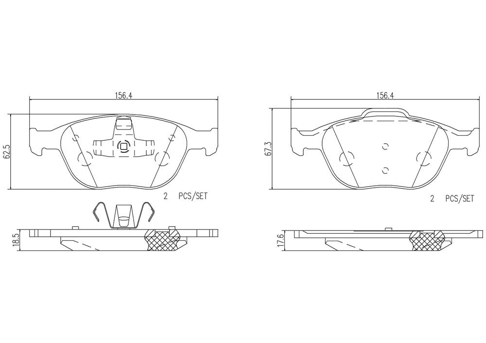 Product of Brembo P24058N Brake Pad - Set Of 4 