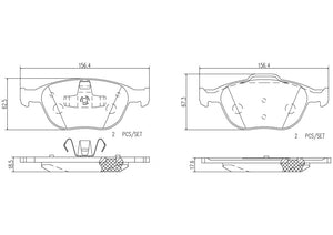 Product of Brembo P24058N Brake Pad - Set Of 4 