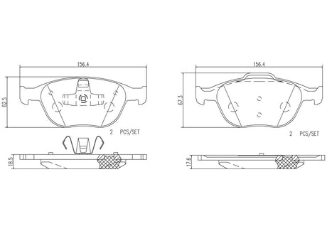 Product of Brembo P24058N Brake Pad - Set Of 4 
