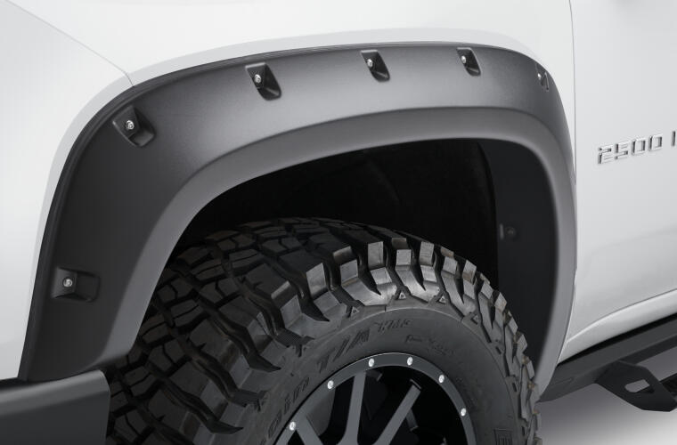 Product of Bushwacker 48146-08 Pocket Style/ Exposed Fasteners Black Fender Flare - Set Of 4 