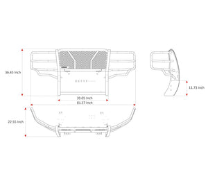 Black Horse Offroad Ru-Chsi14-B-Plfb Grille Guard||ru-Chsi14-B-Plfb_10.Jpg||95||blkhsi14bplfb||2238555