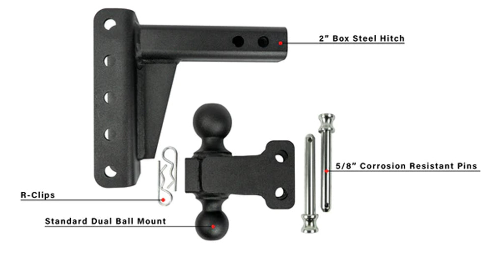 Product of Bulletproof Hitches MD204 2 Inch Receiver Trailer Hitch Ball Mount 