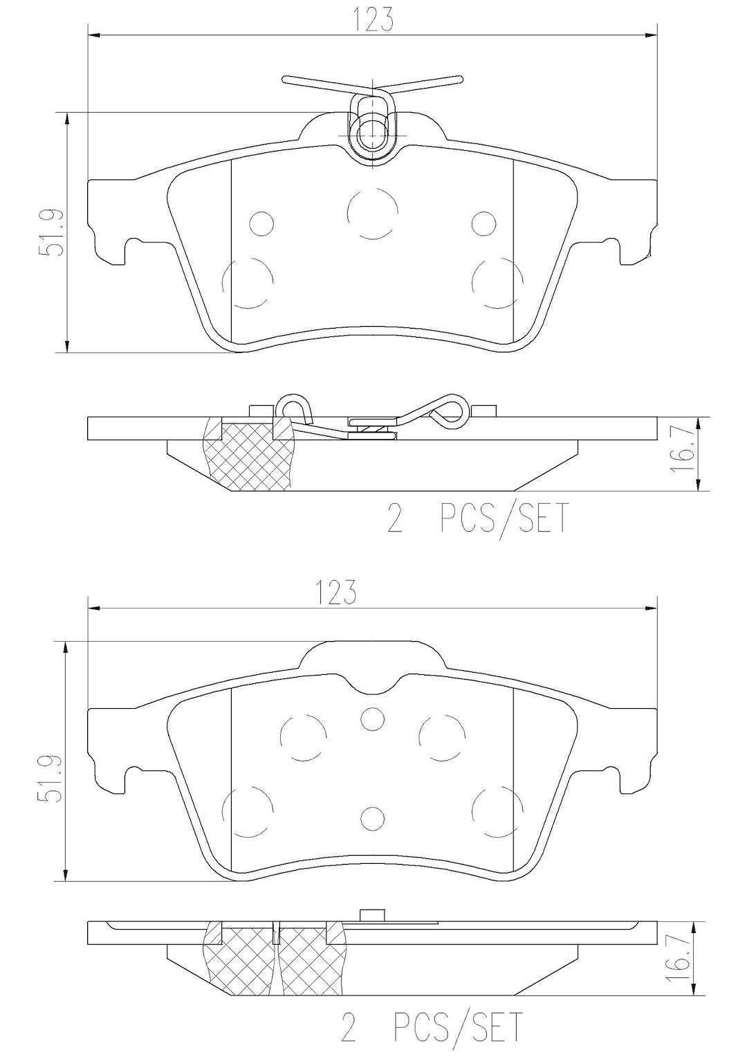 Product of Brembo P59042N Brake Pad - Set Of 4 