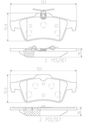 Product of Brembo P59042N Brake Pad - Set Of 4 