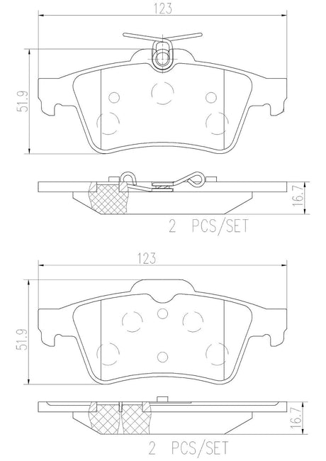 Product of Brembo P59042N Brake Pad - Set Of 4 