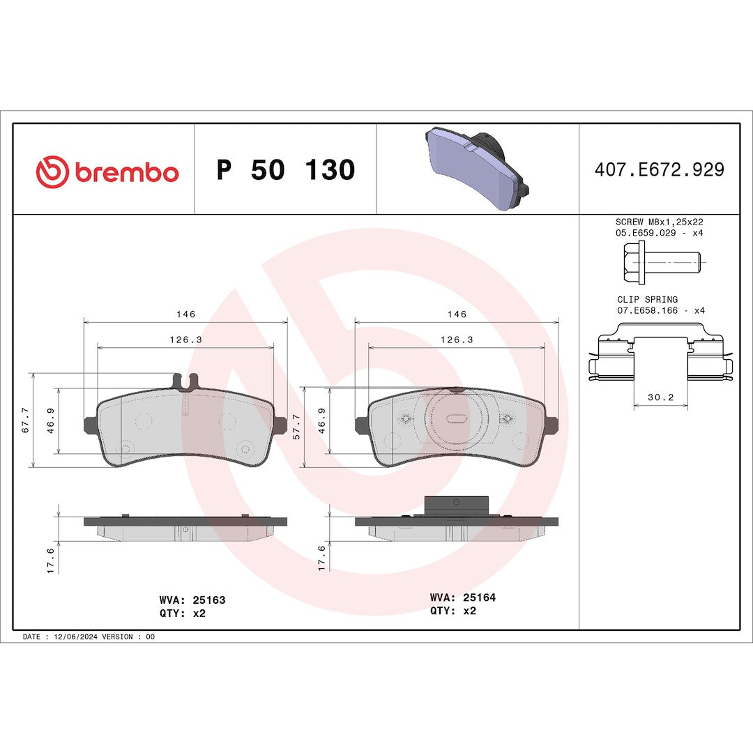 Brembo P50130 Brake Pad||p50130_Drw.Jpg||87||brmp50130||1753659