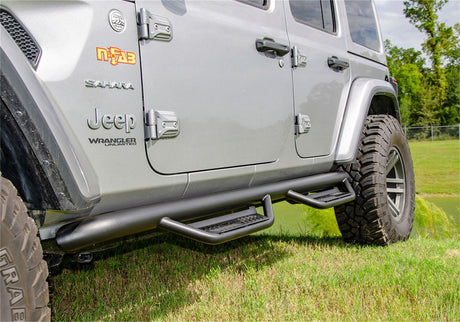 Product of N-Fab HPJ1866-TX Podium Nerf Bar With Drop Down Steps 