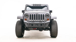Product of Fab Fours JK07-B1951-1 Stubby Series Steel Powder Coated Bumper 