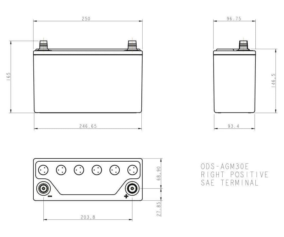 Product of Odyssey Battery Ods-Agm30e Battery