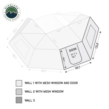 Overland Vehicle Systems 18129910 Awning Extension Panel||18129910.Jpg||85||ovs18129910||1233560
