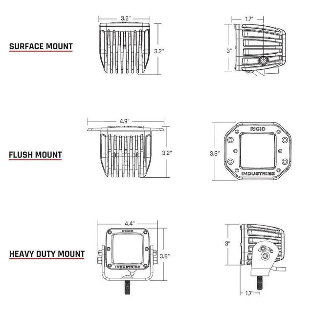 Product of Rigid Lighting 202213BLK Driving/ Fog Light 